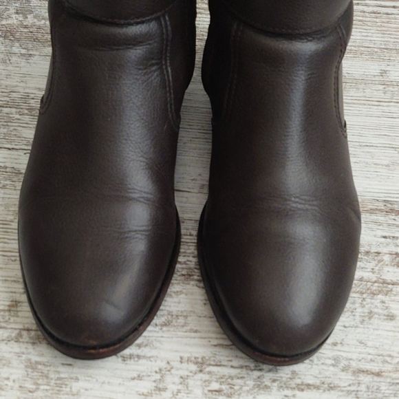 🟩Tory Burch Brown Leather Gemini Bootie - Picture 5 of 13